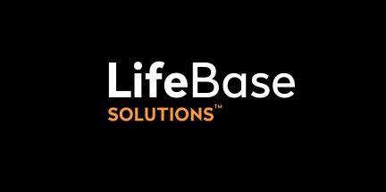 LifeBase Solutions logo on black background